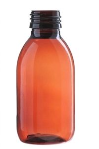 150 ml amber PET bottle PP28